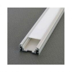 PROFILE PLAT ALUMINIUM BRUT BANDEAUX LED LONGUEUR 1M (24 x 14,4MM) - 9881