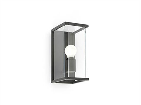 APPLIQUE NALA 1XE27 IP54 GRIS FONCE / VERRE TRANSPARENT - 70773