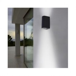 APPLIQUE MURALE RONDE ANTHRACITE 2 x GU10 IP44 IK08 CLASSE I - MII70032