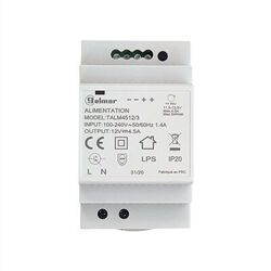 ALIMENTATION MODULAIRE 12VCC 4,5A BOITIER RAIL DIN 3 MODULES IP20 - TALM4512/3