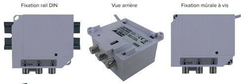 ALIMENTATION 12V 150MA 2 SORTIES 5-862MHz PERTE PASSAGE <4dB RAIL DIN - A006