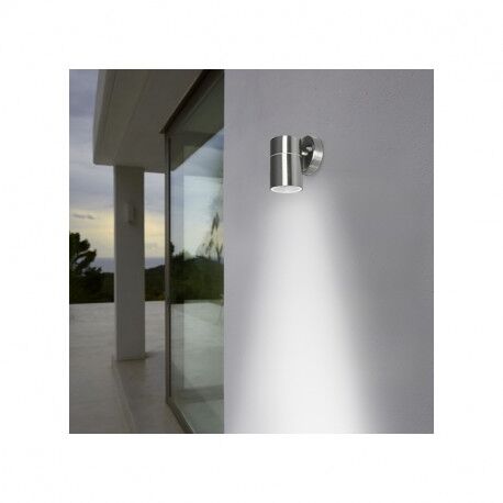 APPLIQUE MURALE RONDE 1 x GU10 (MAX 7W LED) IP54 IK08 INOX - MII700360