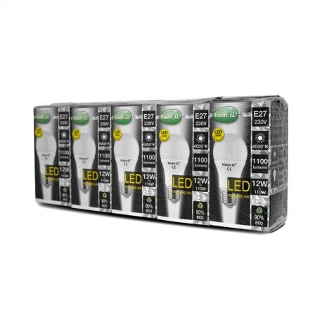 AMPOULE LED E27 11W BULB 4000K 1050LM 160� - PACK DE 5 AMPOULES - 738841