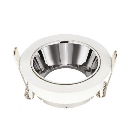 SUPPORT DE SPOT ORIENTABLE ROND �80 BASSE LUMINANCE BLANC / ARGEN IP20 - 7728