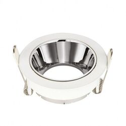 SUPPORT DE SPOT ORIENTABLE ROND �80 BASSE LUMINANCE BLANC / ARGEN IP20 - 7728