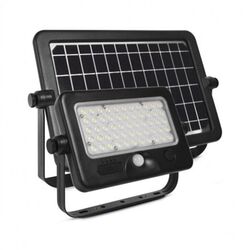 PROJECTEUR LED SOLAIRE AVEC D&Eacute;TECTEUR 10W 4000K IP44 + CHARGEUR USB - 80802