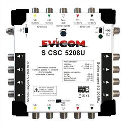 COMMUTATEUR UNIVERSEL CASCADABLE / TERMINAL 5 IN 8 OUT - SCSC5208U