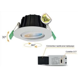 SPOT LED ORIENTABLE BBC 8W CCT 2700/3000/000K IP65/20 IK08 38� - 763411