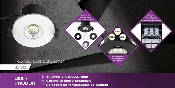 SPOT LED ORIE DIMM 6W CCT 2700/3000/4000K 530/565/600lm IP65 RT2012 - SE1000-CCT
