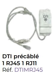DTI RJ45 Pr&eacute;c&acirc;bl&eacute; cordon 1xRJ11+1xRJ45 FORMAT MODULAIRE - DTIMRJ45