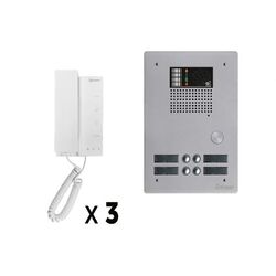 KIT AUDIO BUS 2 FILS PLATINE 3BP ALU 5 MM HR - GKAG2P/203