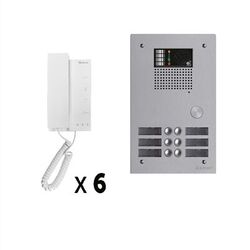 KIT AUDIO BUS 2 FILS PLATINE 6 BP ALU 5 MM HR - GKAG2P/206