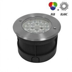 SPOT LED ENCASTR&Eacute; SOL 9W RGB + W 620LM IP68 CLASSE II INOX 304 - 677939