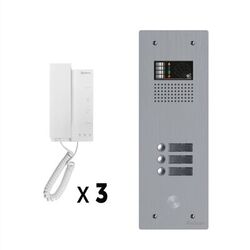 KIT AUDIO BUS 2 FILS PLATINE 3BP 1R ALU 5 MM HR - GKAG2P/103