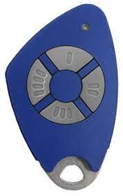 TELECOMMANDE 4 CANAUX BI-TECHNOLOGIE MIFARE INSERT ALU GRAV&Eacute; BLEU - 09-0116