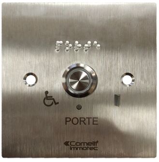 BOUTON LUMINEUX / SONORE MONTE SUR FA&Ccedil;ADE INOX 100 x100 POT �65 - BP/408L-60