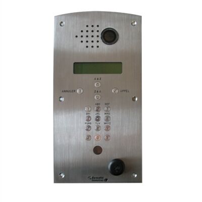 PLATINE PIC4 VID&Eacute;O INOX A D&Eacute;FILEMENT DE NOM AGR&Eacute;&Eacute;E HLM + CLAVIER - PIC4