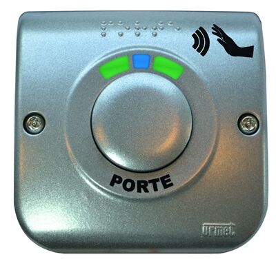 BOUTON POUSSOIR NO/NF 90X90 MAIN LIBRE ZAMAC GRIS - BPZGML