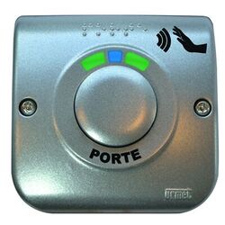 BOUTON POUSSOIR NO/NF 90X90 MAIN LIBRE ZAMAC GRIS - BPZGML