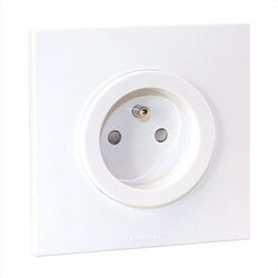 PRISE 16A 2P + TERRE COMPLETE BLANC SQUARE EASY - 91100401