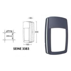 HUBLOT RECTANGULAIRE SEINE VISIERE 2 x E27 ANTHRACITE - 3383E27A