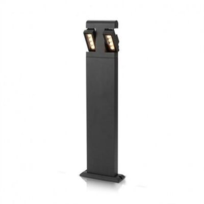 POTELET RECT. WALLY LED 8W 3000K 640LM IP54 IK08 GRIS DIFFUSEUR ORIENT- 67793
