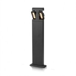 POTELET RECT. WALLY LED 8W 3000K 640LM IP54 IK08 GRIS DIFFUSEUR ORIENT- 67793