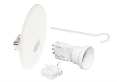 KIT COUVERCLE POUR BOITE DCL BLANC �120 + PITON 100mm + DOUILLE DCL E27 - 53052