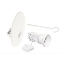 KIT COUVERCLE POUR BOITE DCL BLANC �120 + PITON 100mm + DOUILLE DCL E27 - 53052