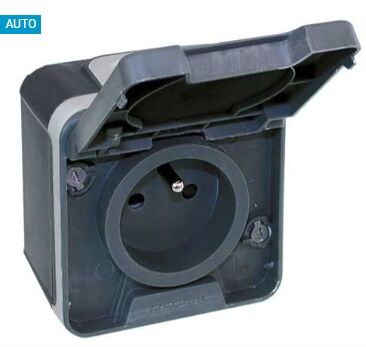 PRISE 16A 2P+T OXXO SAILLIE GRIS IP55 IK07 - 60840