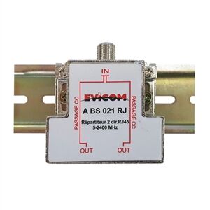 REPARTITEUR ULB 2 DIRECTIONS F/RJ45 FONCTION BALUN RAIL DIN - ABS021RJ