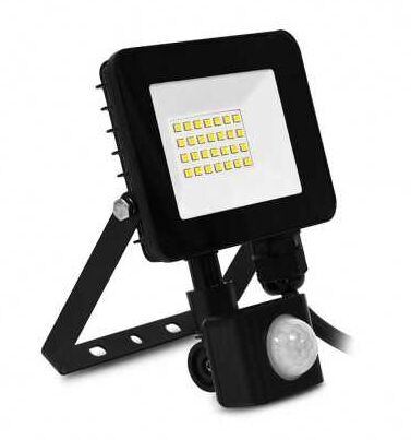 PROJECTEUR LED 10W 3000K 800LM D&Eacute;TECTEUR IR + CR&Eacute;PUSCULAIRE IP65 IK06 - 100075