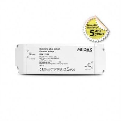 ALIMENTATION LED 12V DC 50W DIMMABLE COUPURE DE PHASE - 100179
