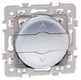 INTERRUPTEUR VOLET ROULANT SQUARE 3 POSITIONS 6A SILVER - 60423