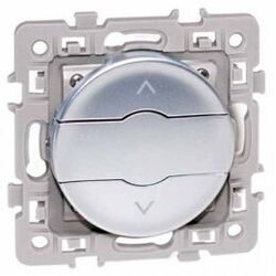 INTERRUPTEUR VOLET ROULANT SQUARE 3 POSITIONS 6A SILVER - 60423
