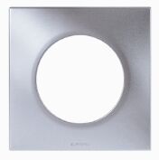 PLAQUE DE FINITION SIMPLE SQUARE 1 POSTE SILVER - 60490