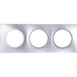 PLAQUE DE FINITION 3 POSTES ENTRAXE 71mm SILVER - 60498