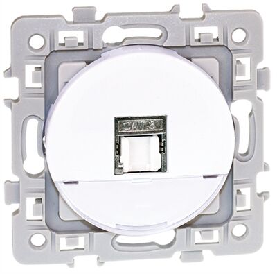 PRISES RJ45 GRADE 2 TV - CAT 6 STP BLANC SQUARE - 60272