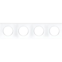 PLAQUE DE FINITION 4 POSTES ENTRAXE 71mm BLANC SQUARE - 60299