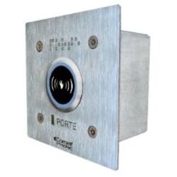 BOUTON INFRAROUGE LUMINEUX MONT&Eacute; SUR FACADE INOX 100x100mm - BP/508IRL