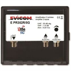 PREAMPLI UHF 2 ENTREES U+V 30 DB REG. NS 107 DB 5G RED - EPR352R/5G