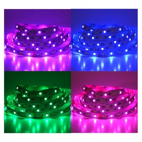 RUBAN LED 12V 9W/M RGB+BLANC 6000K IP20 5M - 100412