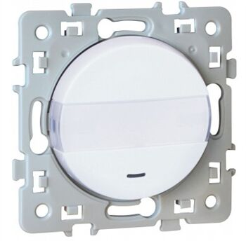 BOUTON POUSSOIR PORTE &Eacute;TIQUETTE 10A BLANC SQUARE - 60206