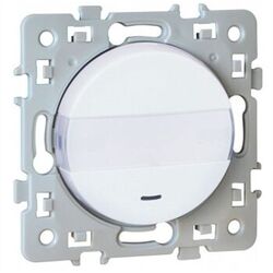BOUTON POUSSOIR PORTE &Eacute;TIQUETTE 10A BLANC SQUARE - 60206