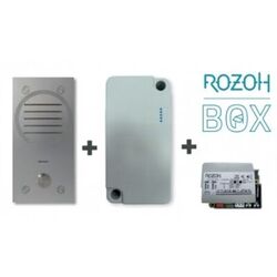 PLATINE ROZOH BOX AUDIO 1 BOUTON FINITION INOX - VERSION ENCASTR&Eacute;E - R501-0003
