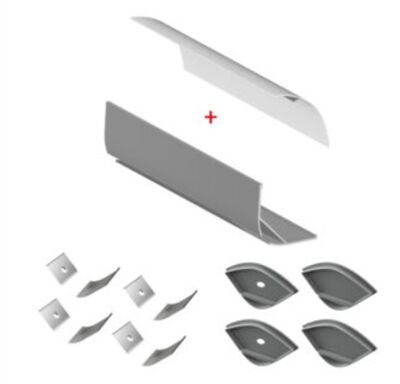KIT PROFIL&Eacute; ALU 2M ANGLE 30x30x15mm DIFF DEPOLI 4 FIXATIONS + EMBOUTS - 890035L