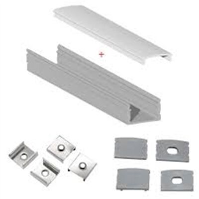 KIT PROFIL&Eacute; ALU 2M SAILLIE 18.6 x 12.5mm DIFF D&Eacute;POLI RUBAN < 14mm - KIT890033