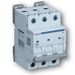 DISJONCTEUR TRIPOLAIRE 3x 20A 6KA COURBE D 3 MODULES - 02086