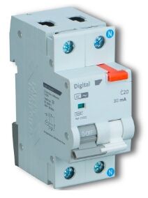DISJONCTEUR DIFF&Eacute;RENTIEL 10A / 300mA TYPE AC 6 kA COURBE C 2 MODULES - 03311