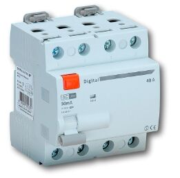 INTERRUPTEUR DIFF&Eacute;RENTIEL 4 x 40A / 30 mA TYPE AC 4 MODULES - 03432